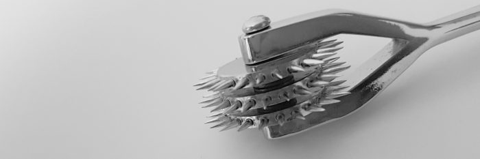 Roulette De Wartenberg Double à 9 Rangées - Noir - Matériau ABS - Pour Usage Sensoriel Ou Esthétique
